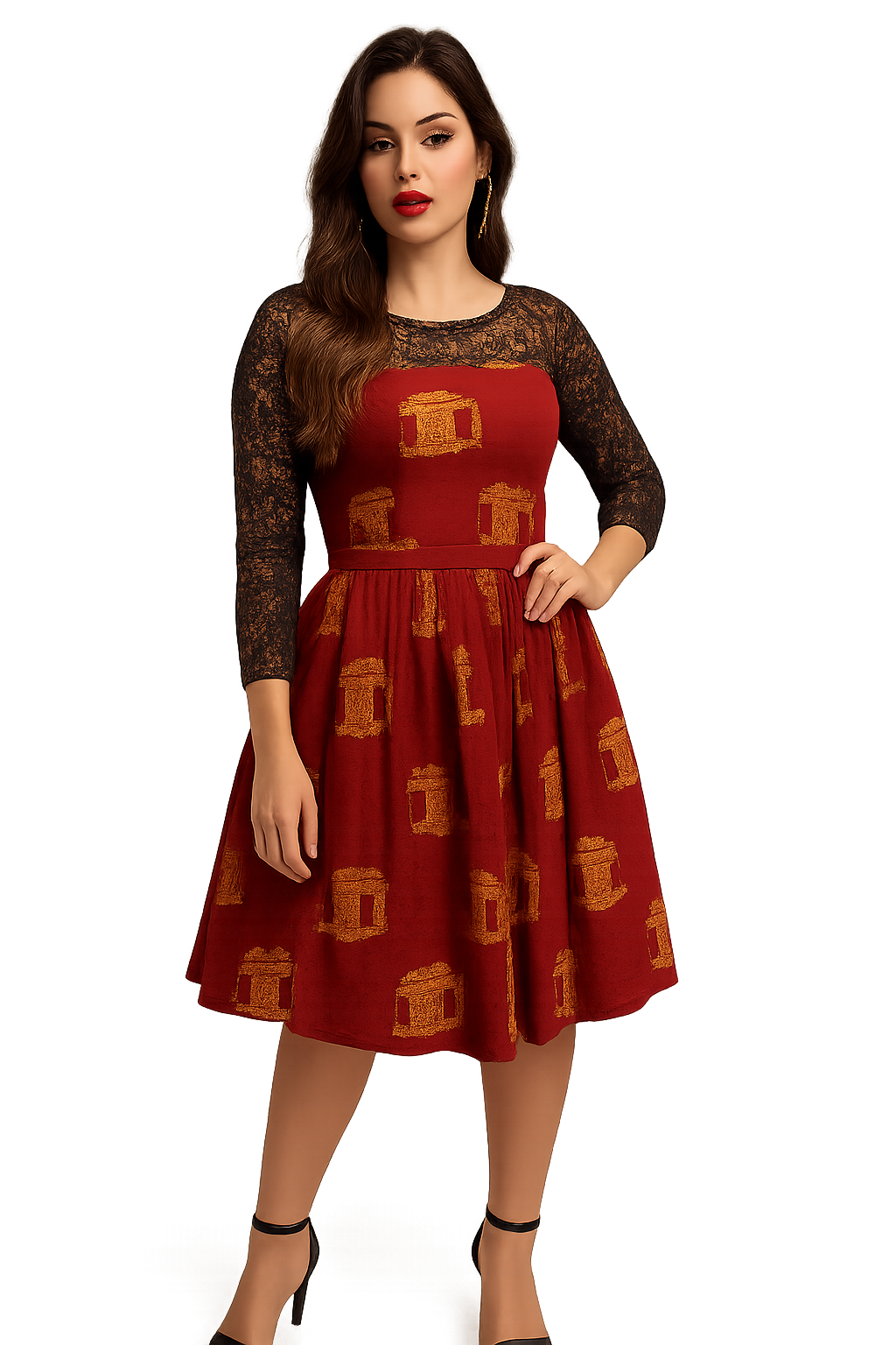 African Off Shoulder Party Wear Dress