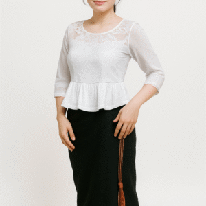 White Top with Black Khamtang