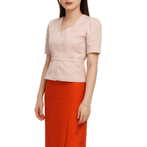 White top with Orange Wrapper